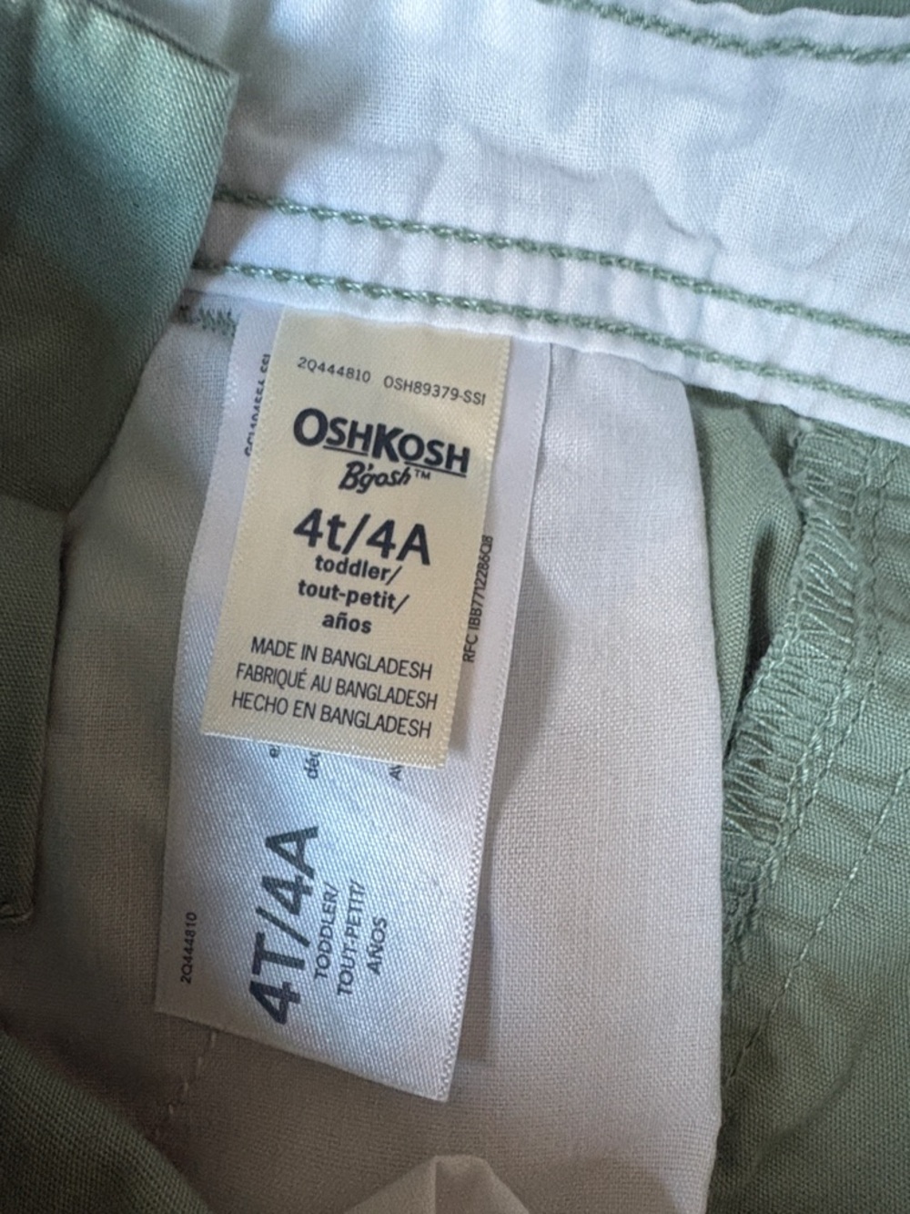 OshKosh B'gosh Coveralls Overalls with Orange Plaid Trim Farm Girl Sz 4 - Picture 7 of 7